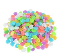 200Pcs Glow in the Dark Pebbles - 1cm Luminous Garden Stones, Mini Glow Rocks for Fish Tank, Plant Pots, DIY Decor, Pathway & Outdoor Gravel Decoration (Colorful)