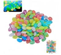 200PCS Glow in the Dark Pebbles,Pebbles for Garden,Luminous Gravel & Decorative Stones for Fish Tank,Aquarium,Plant Pots,Garden,Vase & DIY Pathway Decoration,Decorative Stones for Plant Pots,Colorful