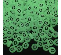 200PCS Glow Letter Beads 4x7mm Acrylic Glow in The Dark Letter D Beads for Jewelry Making Bracelet