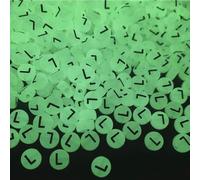 200PCS Glow Letter Beads 4x7mm Acrylic Glow in The Dark Letter L Beads for Jewelry Making Bracelet