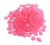 200pcs Glow Rocks 13-17mm Glow Pebbles Decoration in The Dark Luminous Stones Decor DIY Decorative Pink for Garden, Potted Plant, Fish Tank