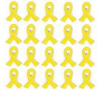 200pcs Gold Awareness Ribbon Lapel Pins-Bring Them Home Yellow Ribbon Pin-Hostages Israel Cancer Awareness Enamel Lapel Pin Support Campaign Charity Donation Event Accessory