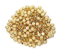 200pcs Gold Plated Acrylic Flat Round Alphabet Letter Beads 7mm Pony Disc Coin A-Z Letter Pattern Loose Spacer Beads for DIY Jewelry Bracelet Making
