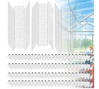 200pcs Greenhouse Glass Clips Stainless Steel Greenhouse Window Clips Glass Pane Fixings Clips,100xGreenhouse Glazing W Wire Clips and 100x Z Overlap Clips for GreenhouseGlass Replacement Accessories