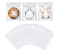 200Pcs Grip Seal Resealable Zip Lock Bags, Small Transparent Plastic Zipper Gripseal Bags 60×90mm Small Clear Resealable Plastic Bags for Kitchen Biscuits Nuts Jewelry