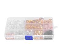200pcs Hair Beads Jewelry, Dreadlocks Gem Crystal Charms, Metal Coils Rings for Braids Decoration