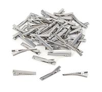 200Pcs Hair Clips, 29MM Silver Hair Clips Single Prong Flat Metal Hair Bow Alligator Clips for Sectioning Hair Styling And Sectioning Hairdressing DIY Crafts