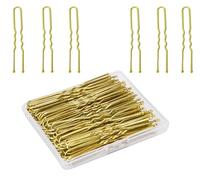 200pcs Hair Pins,Bun Pinsfor Women Hair Styling Pins Hair Pins for Buns Ideal for All Hair Types (6 cm/2.36 Inch) (Blonde-U- 200pcs)