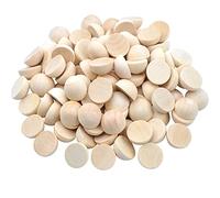 200pcs Half Wood Balls Unfinished Natural Half Ball Split Wood Balls for DIY Projects and Craft Supplies (12mm)