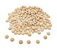 200PCS Half Wooden Beads 15mm Natural Unfinished Wooden Half Craft Balls Round Split Wood Balls for DIY Projects Arts