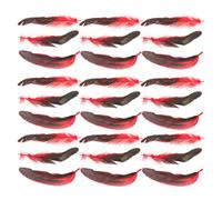 200pcs Halloween Craft Plumes Red Black DIY Mask Costume Accessories | Chicken Plume Material, Comfortable Wear for Cosplays and Masquerades, Unique Style, Multi-color Finish
