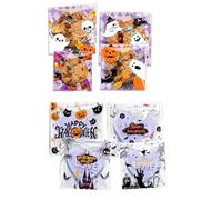 200Pcs Halloween Self Adhesive Cookie Bags, 10x10cm Clear Self-Sealing Treat Bags with Ghost Pumpkin Patterns, Halloween Candy Gift Packaging Bags for Biscuits, Sweets, Party Favors