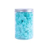 200Pcs Heart Ink Caps with Base Silicone Disposable Pots Tattoo Pigment Cup for Tattooing Supplies (Blue)