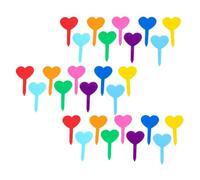 200pcs Heart Plant Label PP Soil Insert Stake for Succulents Day | Weatherproof PP, Easy-to-write Surface, Visible Colour Coding, for Garden and Seed Starting Use Random Color