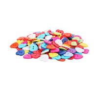 200pcs Heart Shaped Sewing Buttons 15mm 2 Hole Buttons for DIY Crafts Clothing Repair Mixed Colors Durable Buttons for Adults