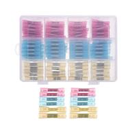 200pcs Heat Shrink Wire Connector Assortment for Marine Cables | Copper and Nylon Build, Insulation and Strain Relief, 0.5-6mm², 19-48a for Wet Areas