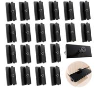 200pcs Hidden Fasteners Clips for Deck Universal Nylon Composite Decking Fasteners T Clips,Black Nylon Plastic T Clips with Metal Screws