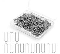 200pcs High Temperature Nichrome Wire Jump Rings with Plastic Storage Box, Nichrome U Hooks Pins High Temp Fusing Wire for DIY Ceramic Kiln Pendant Ornaments and Fusing in Glass
