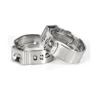 200pcs Hose Clamps 5.3-33.1mm Single Ear Stepless 304 Stainless Steel Hose Clamps Cinch Clamp Rings for Sealing Kinds