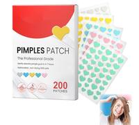 200pcs Hydrocolloid Acne Patches for Pimples & Blemishes - Cute Heart Spot Stickers with Tea Tree Oil, Clear Invisible Pimple Dots for Face, Skincare Blemish Cover Stickers (Heart)