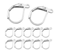 200pcs Hypoallergenic Earring Hooks, Leverback Earwire French Hook with Open Loop for Earring Designs Jewelry Findings (200pcs White K)