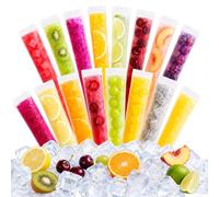 200Pcs Ice Pop Bags, Bag Set with Funnel, Homemade Ice Lolly Making Supplies, Plastic Pouch for Frozen Treats and Summer Snacks