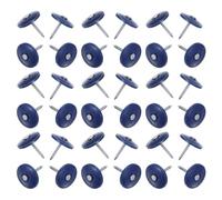 200pcs Inch Blue Roof Nails with Plastic Cap for Roofing Felt | Corrugated Shank, Metal Body, Works with Cap Nailers, for House Wrap and Foam Board