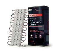 200pcs Injection LED Module for Signs RGB 1.5W IP6812V DC 6915 SMD 3 LEDs Waterproof Decorative Light for Letter Advertising Signs with Tape Adhesive Backside. (RGB)