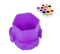 200Pcs Ink Cups Space-Saving Plastic Pigment Cups for Tattooing Process Efficiency, Suitable for Professional Salon, Red/White/Pink/Green Pigment Holder (Purple)