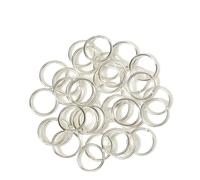200Pcs Iron Single Loop Jump Rings Wire Dia 0.5/0.7/1.2mm, White Black Open Split Rings for DIY Jewelry(Silver,1.0x12mm)