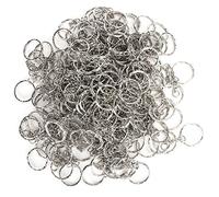 200Pcs Key Ring with Chain, Round Zinc Alloy Keychain, Open Jump Ring DIY Accessories for Luggage Mobile Phone Bag Pendant, Smooth Edges Resistant