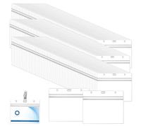 200PCS Lanyard Card Holder Clear Horizontal ID Badge Holder Waterproof ID Card Holders Plastic Cards Protector Transparent Name Badge Holders for School Office Business (9 * 6cm)