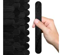 200PCS Large Black Wood Craft Sticks - 8 Inch Jumbo Popsicle Sticks for Crafts Giant Black Popsicle Sticks Black Jumbo Craft Sticks for Crafts DIY