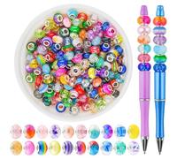 200pcs Large Hole Beads 14mm for Pens, Jewelry Making, Keychain Making - Spacer Focals, Color