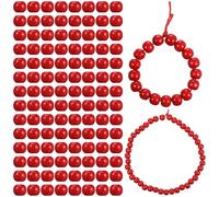 200pcs Large Hole Wood Spacer Beads for DIY Projects, 12mm