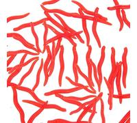 200pcs Lifelike Fake Earthworm Fishing Lure, Red Silicone Soft Bait | Easy Rigging, Versatile All-water Use, Suitable for Panfish and Bream, for Ocean, Pier, Saltwater Shore Fishing