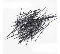 200pcs/Lot 16 20 25 30 35 40 45 50mm Flat Head/Ball Head/Eye Head Pins Metal Headpins For Jewelry Findings Making DIY Supplies-Flat-Black,50mm
