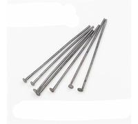 200pcs/Lot 16 20 25 30 35 40 45 50mm Flat Head/Ball Head/Eye Head Pins Metal Headpins For Jewelry Findings Making DIY Supplies-Flat-Gun Black,50mm