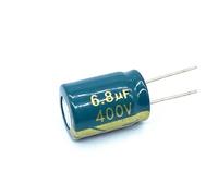 200pcs/lot 6.8UF high frequency low impedance 400V 6.8UF aluminum electrolytic capacitor size 10 * 13mm 20% Capacitance Meters