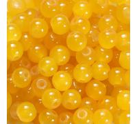 200pcs/lot 6mm Glass Beads for Jewelry Making Materials DIY Accessories Bracelets Keychain Craft Supplies Spacer Bead Jewellery-Orange-6MM - 200PCS