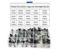 200pcs/lot Capacitors Set 15Values 10V 16V 25V 50V 0.1uF-220uF Electrolytic Capacitor Assortment Kit 0.22uf 2.2uf 100uf