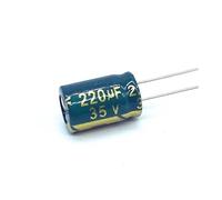 200pcs/lot Low ESR/Impedance high frequency 35v 220UF aluminum electrolytic capacitor size 8 * 12 220UF35V 20% QWZBEIRUK