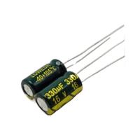 200pcs/lot Q11 330uf16V Low ESR/Impedance high frequency aluminum electrolytic capacitor size 6 * 12 16V 330uf 20% BIANMTSW