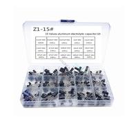 200pcs/lot Radial capacitors set 15Values 10V 16V 25V 50V 0.1uF-220uF Electrolytic Capacitor Assortment Kit 0.22uf 2.2uf 100uf Capacitance Meters