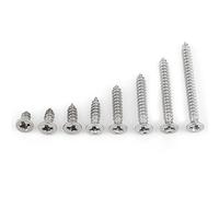 200pcs M3 304 Stainless Steel Phillips Flat Head Self-tapping Screws M3x6mm/8mm /10 mm/12 mm/16 mm/20 mm/25 mm/30 mm