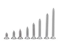 200pcs M3 304 stainless steel self tapping screw combination set round head self tapping screws Ideal for Woodworking Accessories Appliances (Flat Head Self-Tapping Screws)