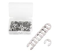 200Pcs M3 E-Clip Circlip 3mm External Retaining Rings,Juvielich 304 Stainless Steel E-Clip Retaining Shaft Snap Rings E-Ring Metric for Automobiles,Valves,Electrical and Gears Axle Bearings