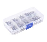 200Pcs M3 Stainless Steel Flat Head Screws Kits High Strength Self-Tapping Assortment Set For Wood Furniture