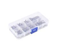 200Pcs M3 Stainless Steel Flat Screws Kits High Strength Self-Tapping Screws Assortment Set For Wood Furniture