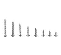 200Pcs M4 304 Stainless Steel Cross Self Tapping Screws Pan Head Combination Set -, Sharp Threaded for Wood, Plastic & Metal, Ideal for Home & Office Repa